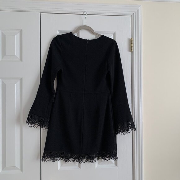 Aqua Mini Dress Black Small Lace on Bottom - Picture 2 of 5